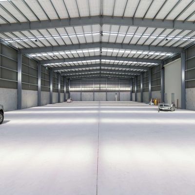Entrepôt à structure métallique personnalisable offrant des solutions spacieuses et durables pour les lignes de production industrielle et les besoins de stockage d'équipements