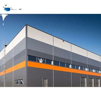 Construction de bâtiments industriels préfabriqués en acier avec fenêtre en alliage d'aluminium