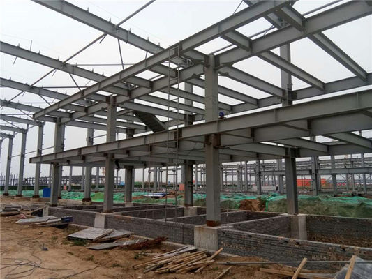 Bâtiments d'entrepôt préfabriqués à grande portée, charpente en acier galvanisé, forte résistance aux intempéries, qualité Q235B