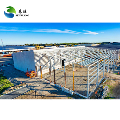 H Structure du cadre du portail galvanisé d'un entrepôt préfabriqué en acier