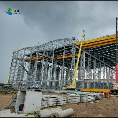 Entrepôt à structure en acier avec méthode de soudure SAW MIG GMAW, paroi en tôle métallique et plan de dessin personnalisable