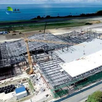 Entrepôt de structure en acier avec un puits en plastique renforcé de fibres de verre et un tremblement de terre contre 7 à 9 degrés avec une poutre en acier en forme de H solide