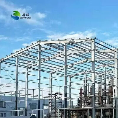 Atelier de structure en acier avec charge de vent de 0,45 kN par mètre carré, doté d'une conception de dessin PKPM et d'options de type de mur simple ou double couche