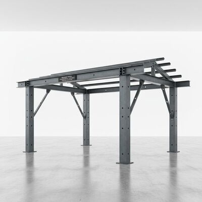 Structure en acier préfabriquée avec revêtement en PTFE pour la charge éolienne de 200 km/h et boulon et connexion soudée pour des performances durables