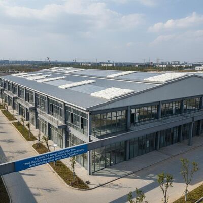 Entrepôt de structure en acier léger avec toit en laine de verre et temps d'installation de 2 à 4 semaines