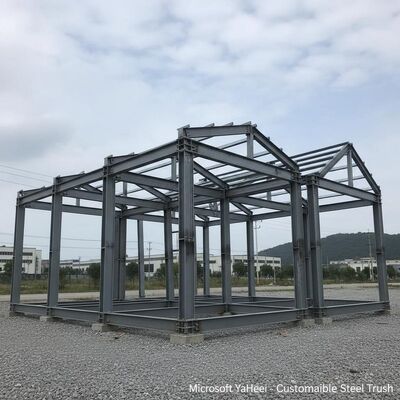 Durabilité atteint 50 ans Atelier de structure en acier conçu à l'aide de STAAD Pro RamConnection Midas Gen et logiciel CAD pour la construction