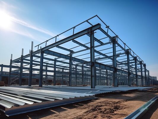 Structure d'entrepôt d'acier Les cadres d'entrepôt d'acier fournissant une structure stable et une conception adaptable pour les solutions d'entreposage