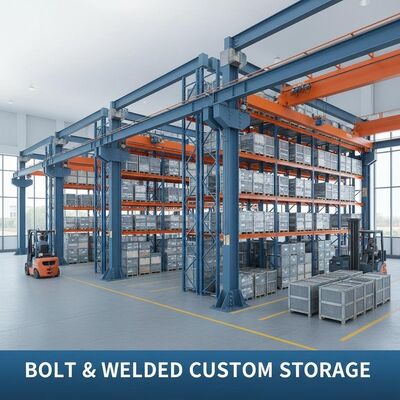 Connexion boulonnée et connexion soudée Installations de stockage en métal Agencements personnalisables Offrant une utilisation de l'espace et des performances durables