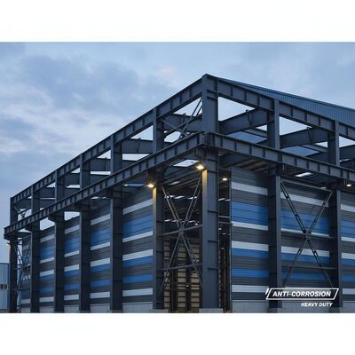 Peinture anti-corrosion Structure métallique entrepôt incorporant revêtement en tôle de couleur en acier Conçu pour la charge lourde et à long terme