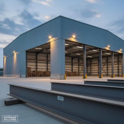 Établissement de stockage de métaux équipé d'un système de protection contre les incendies en option offrant une protection contre les risques d'incendie