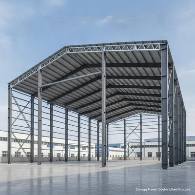 Entrepôt de structure en acier à double feuille avec une surface de peinture galvanisée ou anticorrosion pour une longue durée