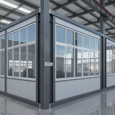 Alliage d'aluminium fenêtres structure d'acier entrepôt longueur personnalisable en utilisant la méthode de soudage GMAW Idéal pour la gestion de l'espace