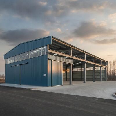 Entrepôt à ossature acier de 6m intégrant une structure en acier soudé ou laminé à chaud offrant des solutions de construction durables