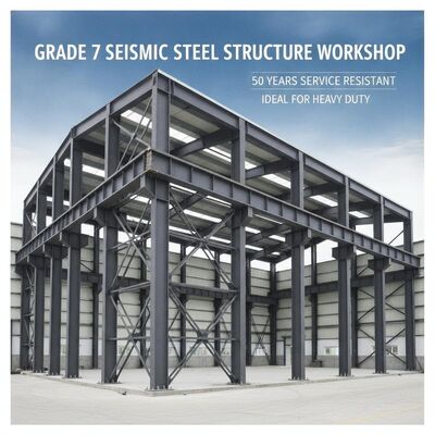 Atelier de structure en acier sismique de grade 7 offrant une durée de vie de 50 ans, propriétés résistantes à la corrosion, idéal pour usage intensif